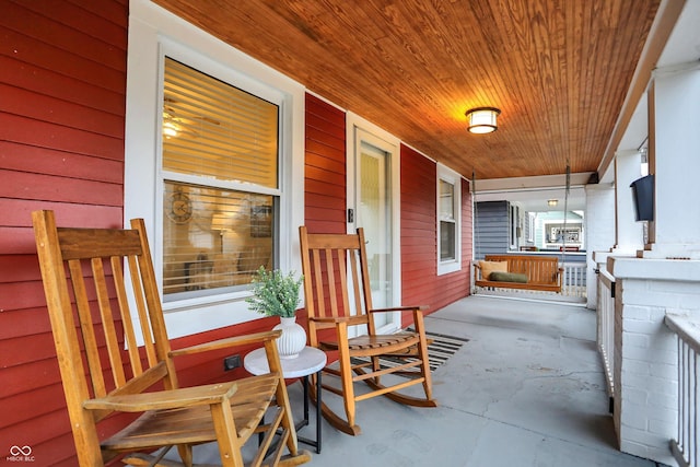 view of patio with covered porch