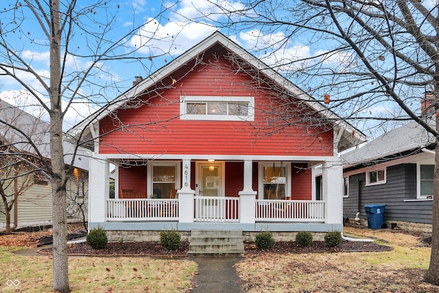 view of front of house with covered porch