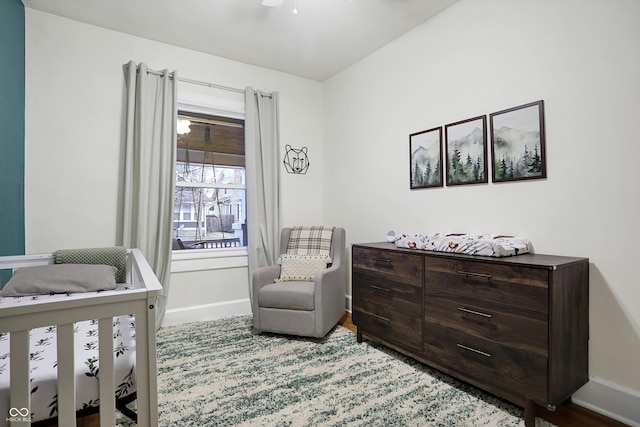 bedroom with baseboards