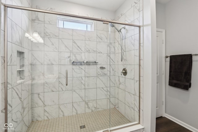 bathroom with an enclosed shower