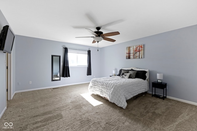 956 Dorchester Dr, Noblesville, IN 46062 - bedroom with carpet, baseboards, and a ceiling fan