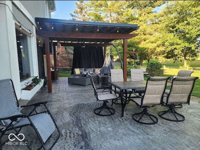 956 Dorchester Dr, Noblesville, IN 46062 - view of patio featuring outdoor dining space and an outdoor living space