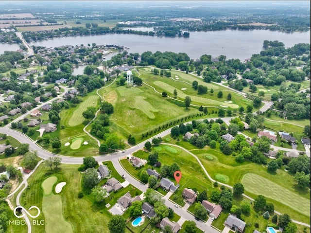 956 Dorchester Dr, Noblesville, IN 46062 - aerial view of property and surrounding area featuring a large body of water and a local golf course