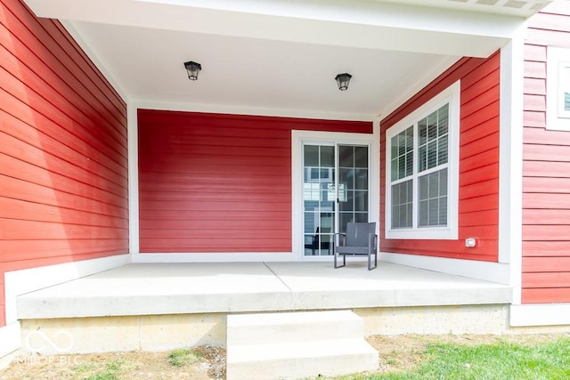 property entrance with a porch