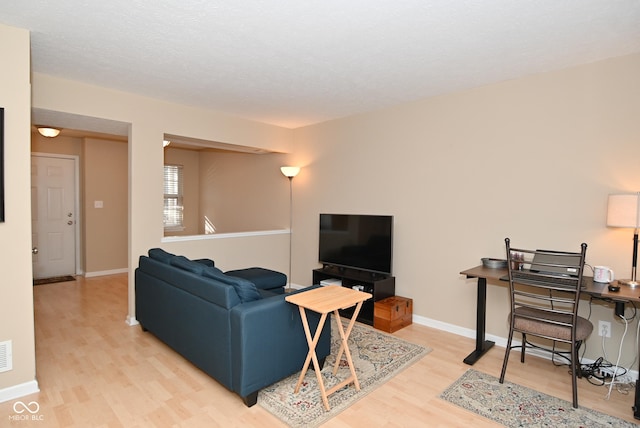 living room featuring hardwood / wood-style floors