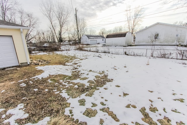 view of snowy yard