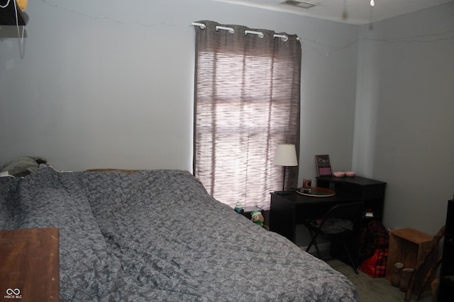 view of carpeted bedroom