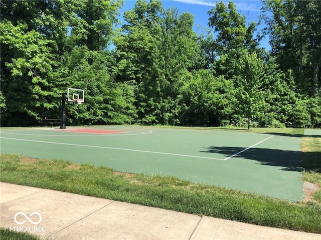 view of basketball court