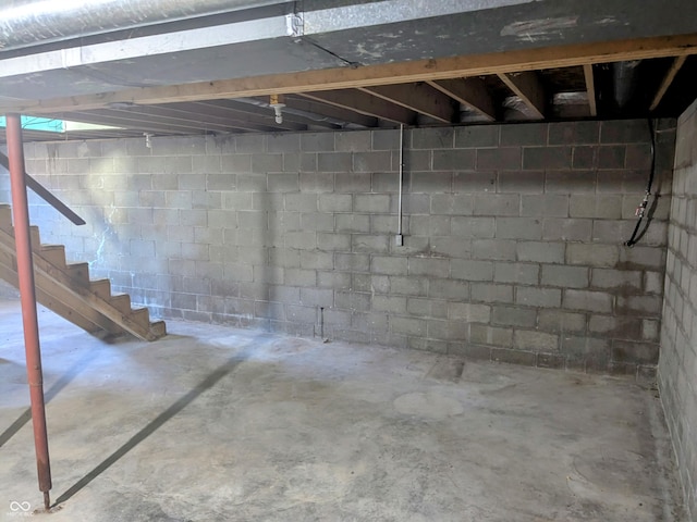 view of basement