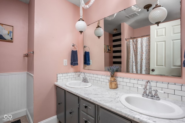 bathroom featuring vanity