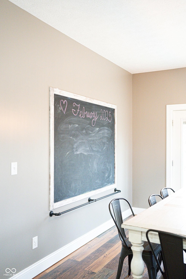 office area featuring dark hardwood / wood-style flooring