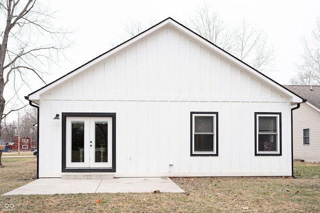 back of house featuring french doors and a patio