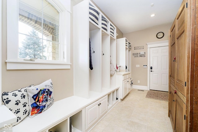 mudroom with sink