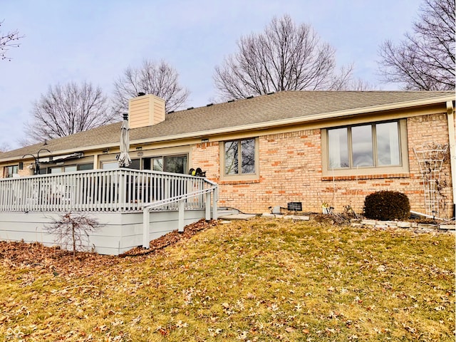 back of house featuring a yard