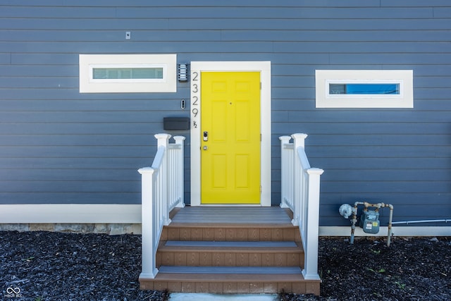 view of doorway to property