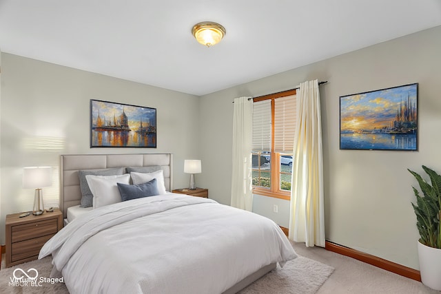 view of carpeted bedroom