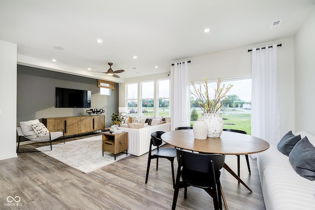 dining area featuring hardwood / wood-style floors