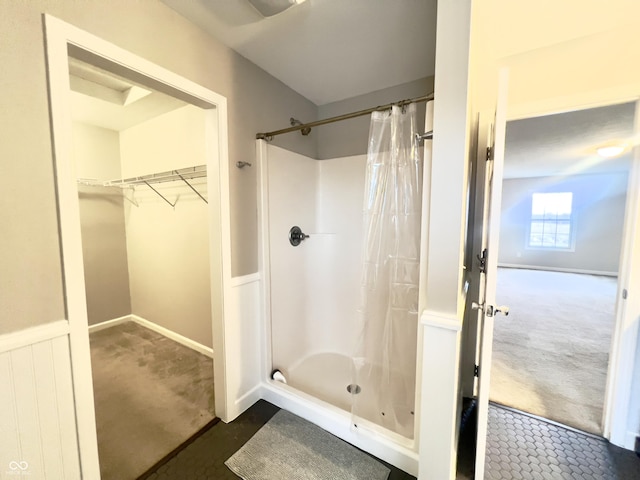 bathroom with walk in shower