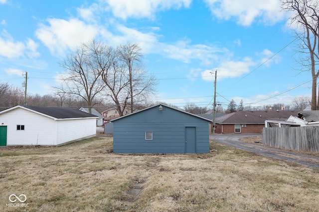 exterior space with a yard