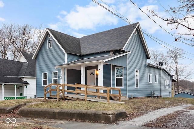 bungalow-style home featuring covered porch