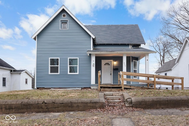 view of front of house featuring covered porch