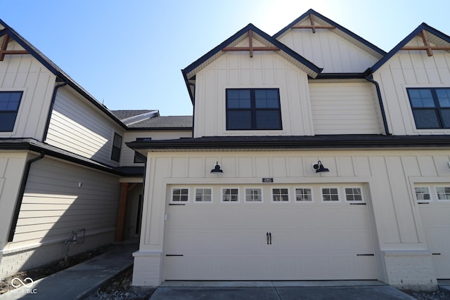 garage with driveway