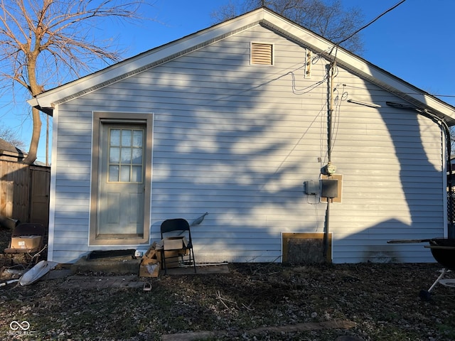 view of back of property