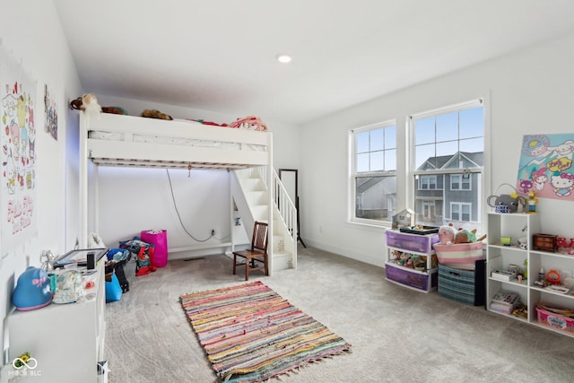 view of carpeted bedroom