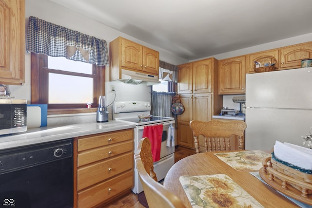 kitchen with white appliances