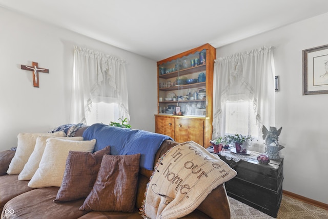 view of carpeted living room