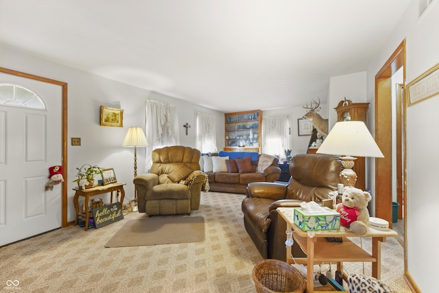 view of carpeted living room