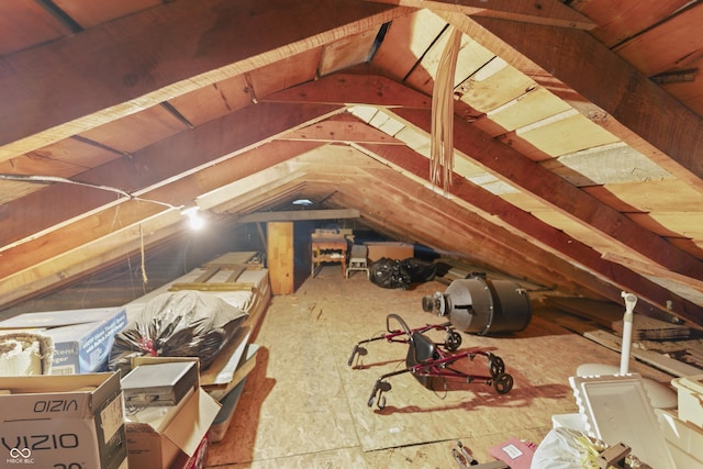 view of attic