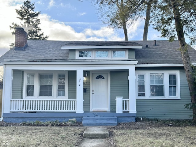 view of front of house featuring covered porch