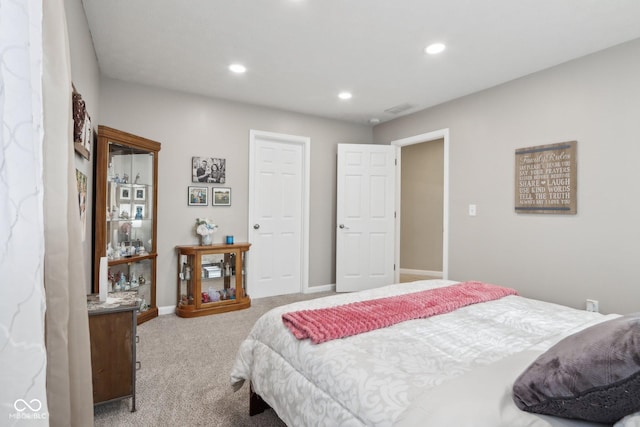 view of carpeted bedroom