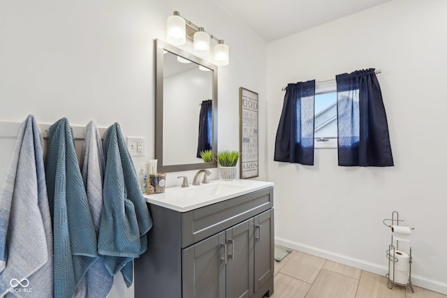 bathroom featuring vanity