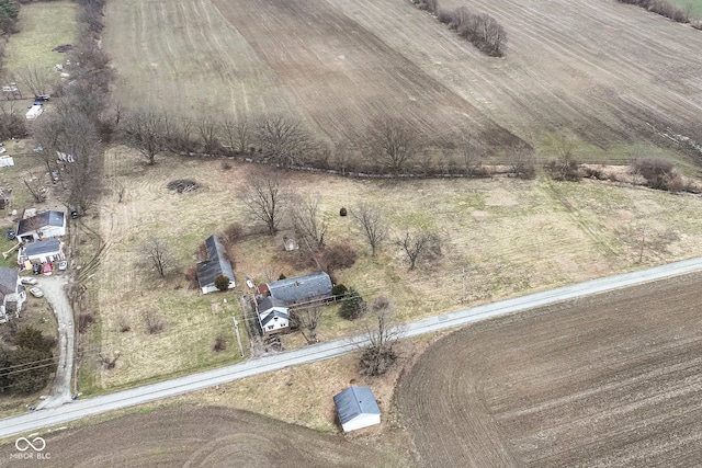 aerial view featuring a rural view