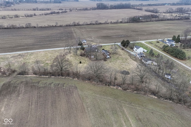 bird's eye view featuring a rural view