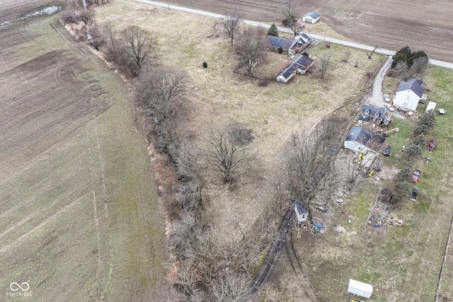 bird's eye view featuring a rural view