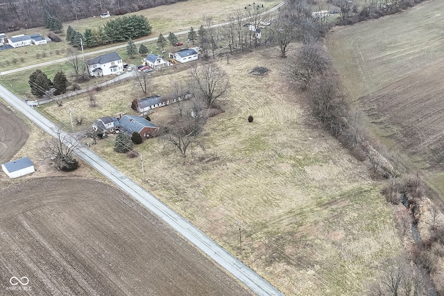 drone / aerial view with a rural view