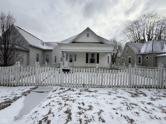 view of front of home with covered porch