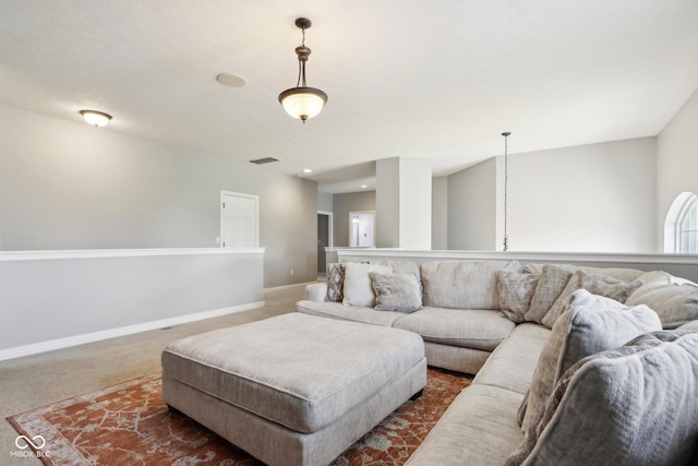 view of carpeted living room