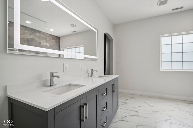 bathroom with vanity