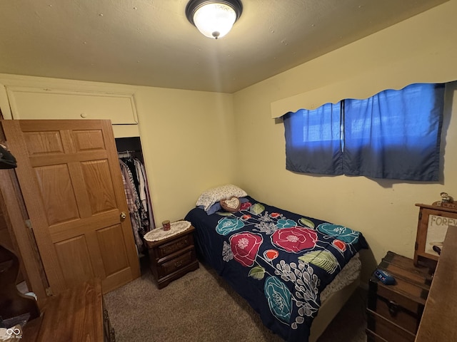 bedroom with carpet