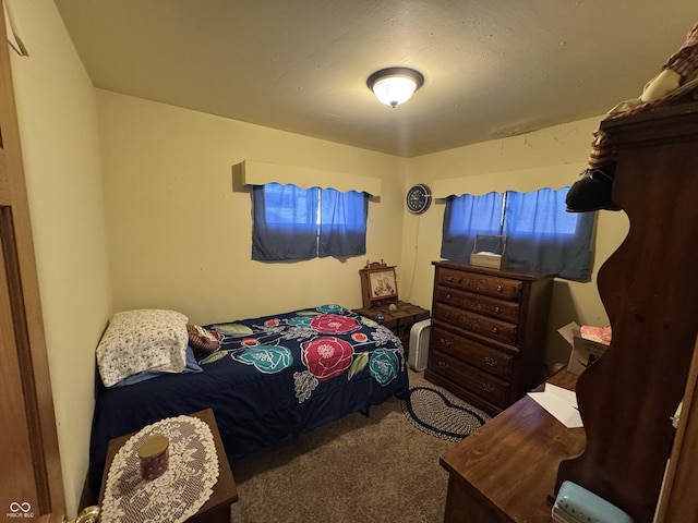 bedroom with carpet