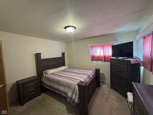 carpeted bedroom with multiple windows