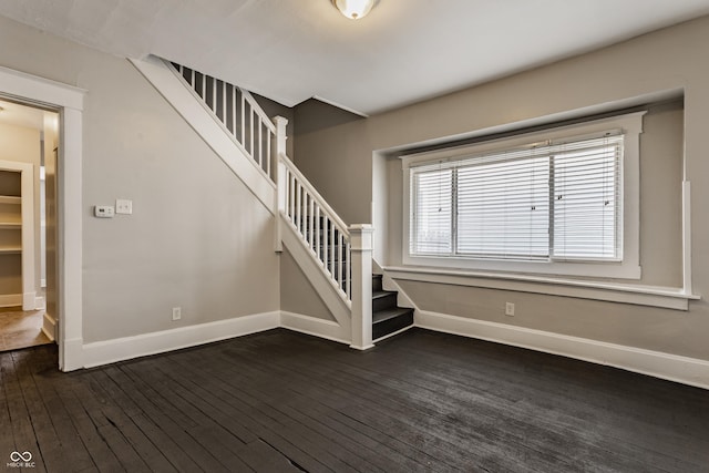 interior space with hardwood / wood-style flooring