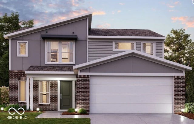 view of front of house featuring a garage