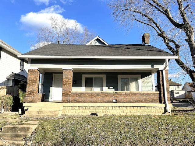 view of front facade featuring a porch