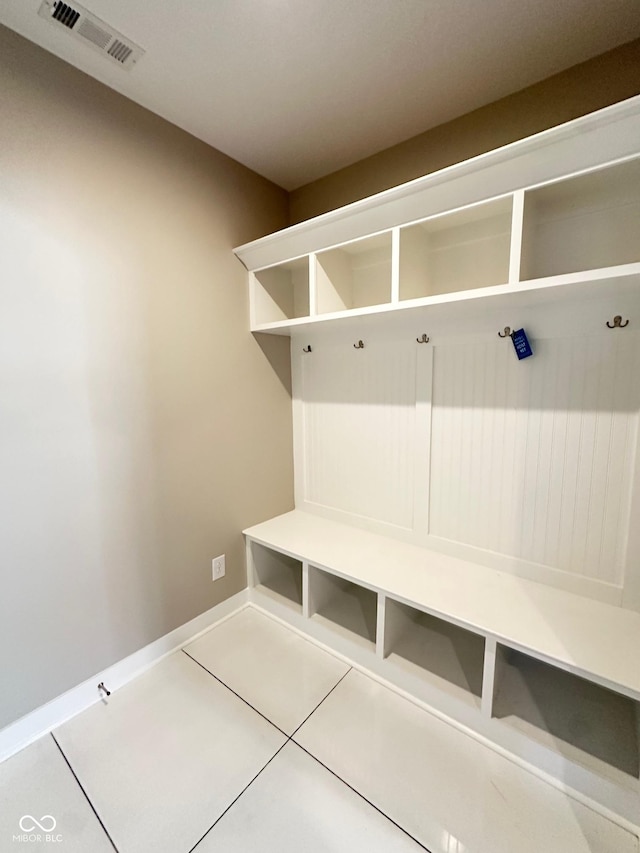 mudroom featuring tile patterned flooring