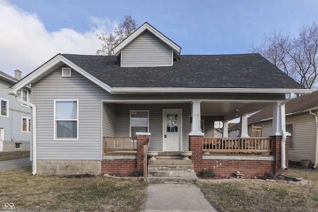 view of front of house with covered porch